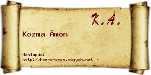 Kozma Ámon névjegykártya